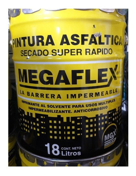 Pintura Asfaltica Megaflex De 18 Litros Al Solvente 0