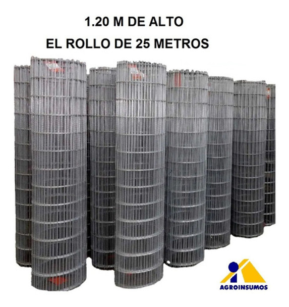Tejido Malla Electrosoldada Galvanizada Rollo 1.50m X 25 Mts 0