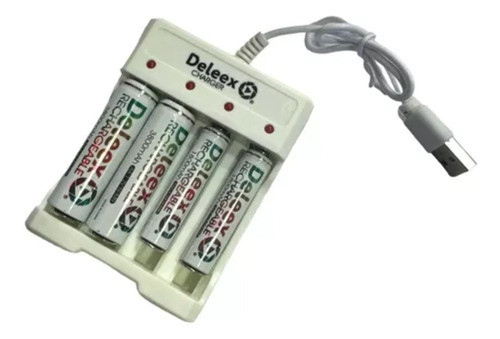 Cargador De Pilas Recargables Aa - Aaa Deleex Usb 4 Slots 0
