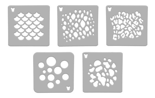 Set De 5 Stencil Texturas P/ Aerografo O Pince. Reutilizable 0