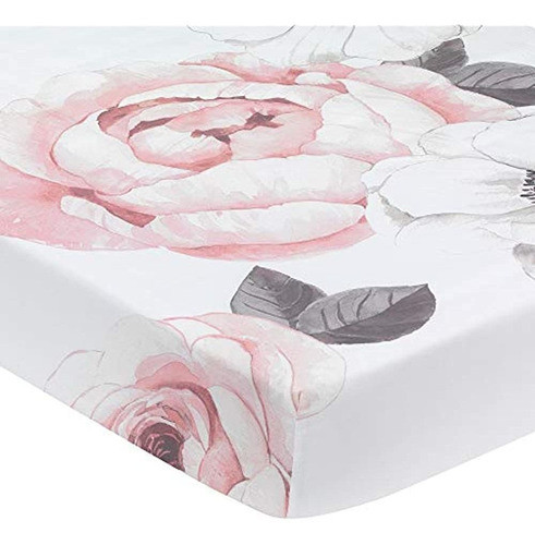 Lambs & Ivy Floral Garden - Sábana Ajustable Para Cuna Para 0