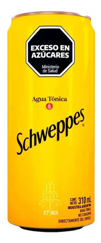 Agua Tónica Schweppes Lata 310ml - Gobar® 0