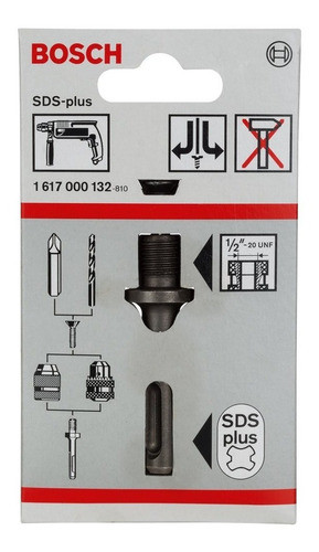 Adaptador Sds Plus Bosch Para Mandril 13 Mm 1/2 Rosca 0