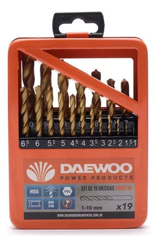 Juego De Mechas Para Acero Rápido 19 Piezas Daewoo 0
