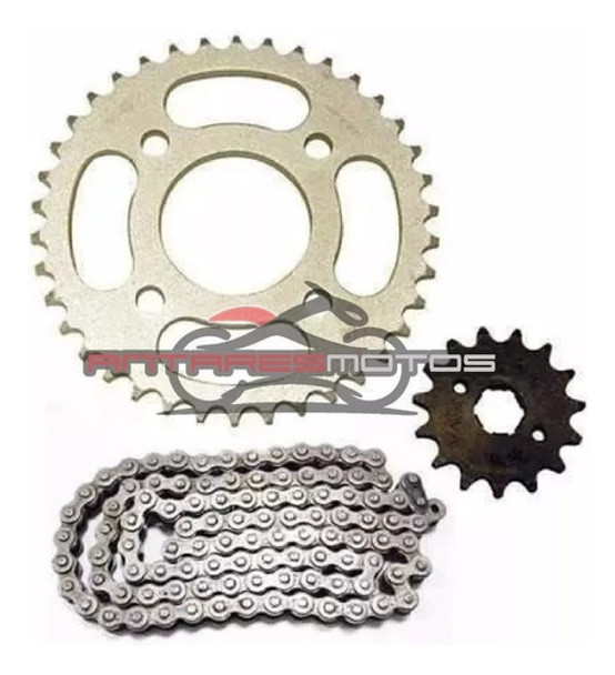 Kit Transmision Corona Piñon Cadena 110cc Motomel Blitz 0 Kit Transmision Corona Piñon Cadena 110cc Motomel Blitz 0