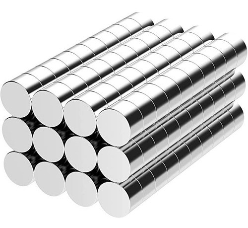 X20 Imanes De Neodimio 5x3 Mm Ultra Potentes Niquelados 0
