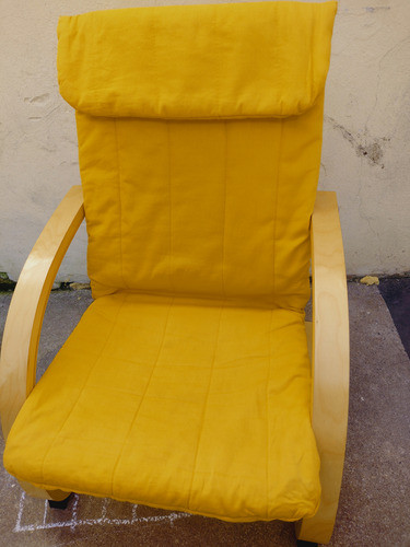 Sillon Silla Infantil Flex Chair Niño Tela Amarillo 0