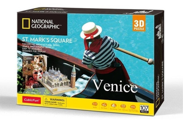 Puzle 3d 107 Piezas  Plaza De San Marcos Venecia - Cubicfun 0