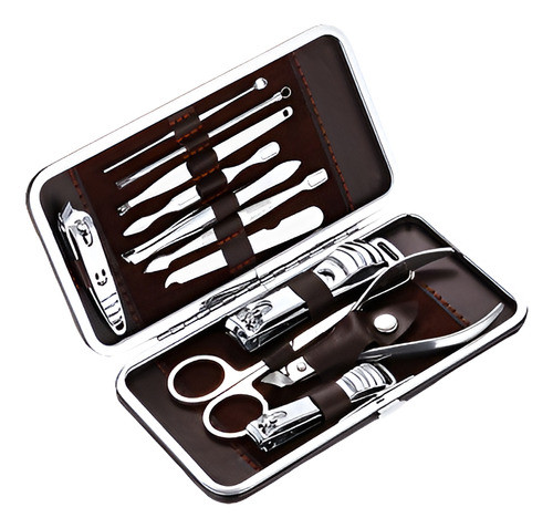12 Pcs Pedicura Manicura Set Uñas Clippers Herramientas De V 0