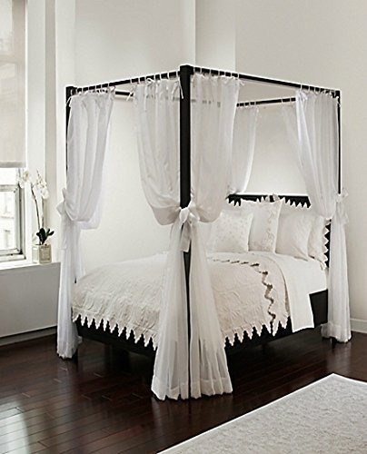 Royale Casa Corbata Paneles Dosel Cama Color Blanco Escarpad 0