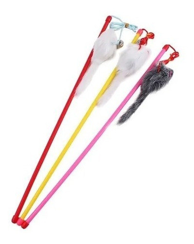 Juguete Varita Caña Con Raton Para Gato 0