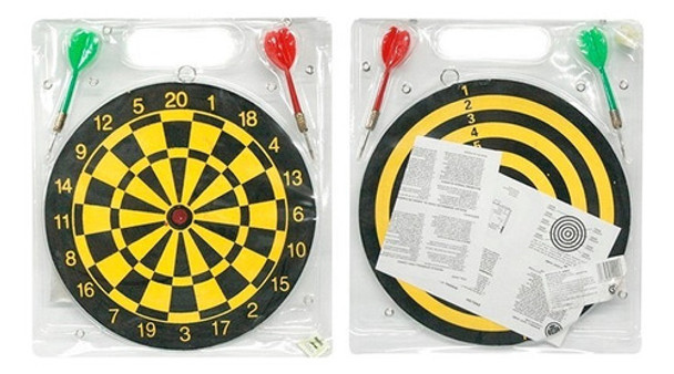 Juego Dardos Tiro Al Blanco Reversible 23 Cm Con 2 Dardos 0