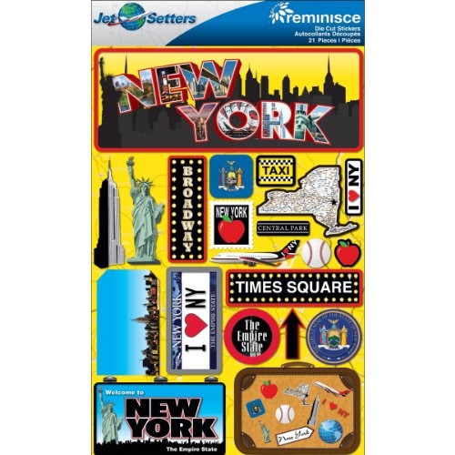 Reminisce Jet Setters Dimensional Stickersnew York 0
