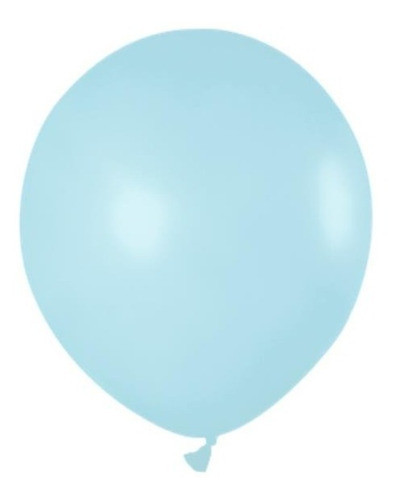 Globos Lisos Pastel Celeste X 25u 9 PuLG (22 Cm) Cotillon 0