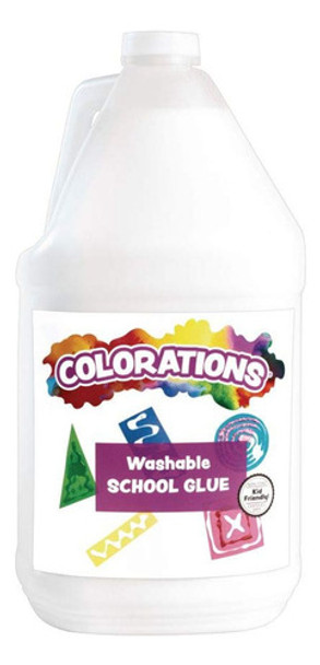 Coloraciones De Pegante Blanco Para Escuela Lavable 1 Galon 0