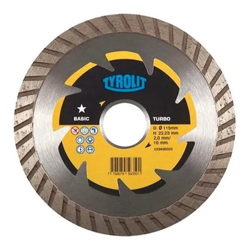 Disco Diamantado Basic Turbo Tyrolit 180 X 20 Amoladora 0