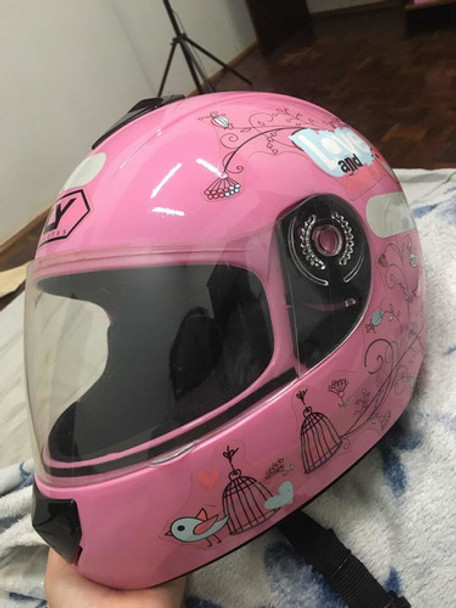 Capacete Rosa, Marca Fly, Para Crianças De 7 À 12 Anos 0