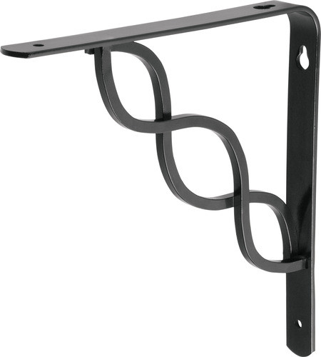 Escuadra Mensula Acero Para Estante 20cm Trenzado Negra Par 0