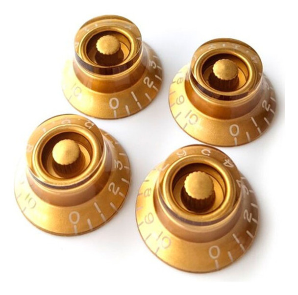 Pack X4 Perillas Pk01 Gd Cool Parts Les Paul Color Dorada 0