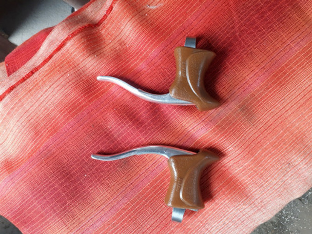 Manijas De Frenos Bici Ruta Lee Chi 1980 Impecables Aluminio 0