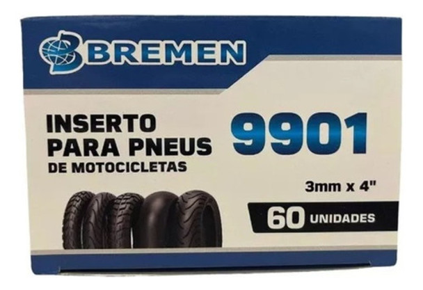 Refil Para Reparo De Pneu De Moto Com 60 Unidades Inserto 0