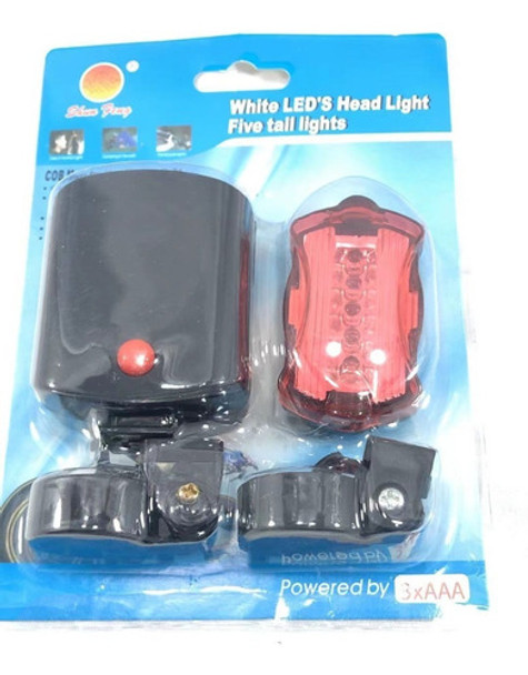Juego Luces Bici Led  Delantera Trasera 0 Juego Luces Bici Led  Delantera Trasera 0