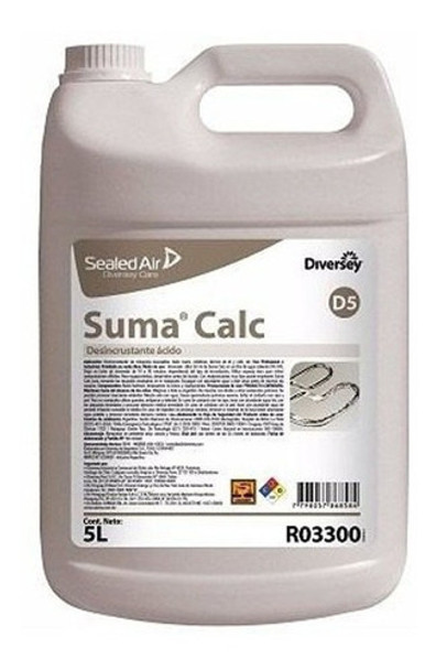 Limpiador Desincrustante Suma Calc X 5 Litros De Diversey 0