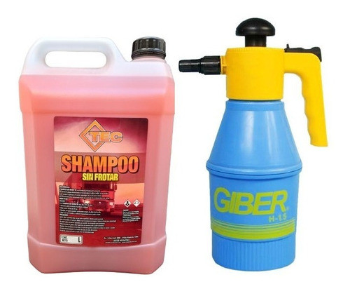 Combo Shampoo Sin Frotar + Pulverizador Giber Tec 0
