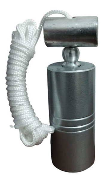Prumo Cilíndrico Metal C/ Boia De Alumínio Profissional 1kg 0
