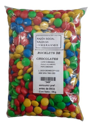 Rocklets De Chocolate 1kg. Compre 3 Pague 2. 0