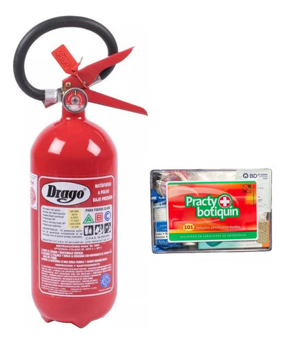 Matafuego Drago 2,5 Kg Abc Aluminio + Botiquin Primeros Auxi 0