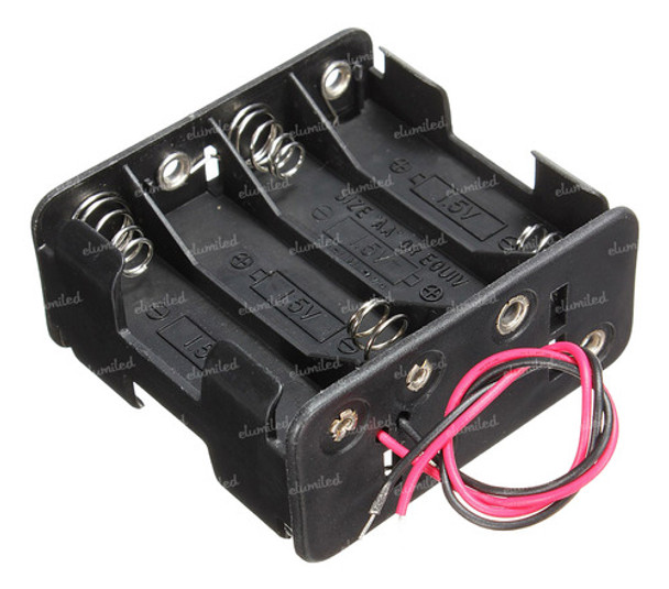 2 Portapilas 8 X Aa (4+4) Con Cable 15cm 0