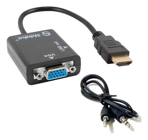 Conversor Adaptador Hdmi Para Vga Com Áudio 0