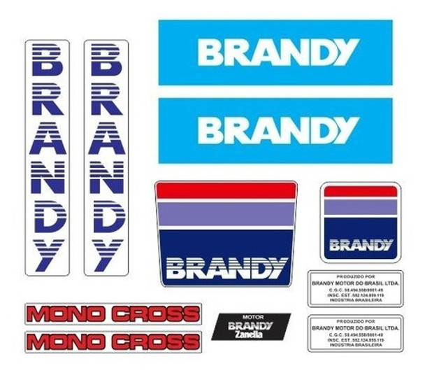 Adesivos Mini Moto Brandy Bx 50 -  Frete Grátis Vtg81 0