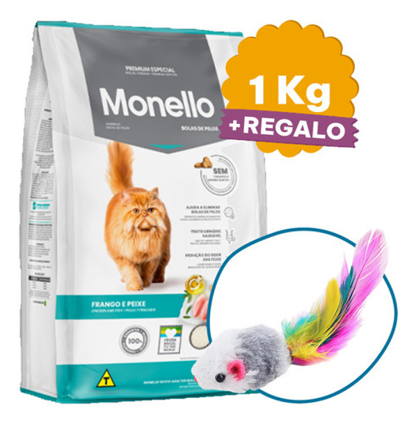 Alimento Monello Control Bola De Pelos Gato Adulto 1 Kg 0 Alimento Monello Control Bola De Pelos Gato Adulto 1 Kg 0