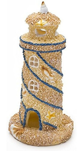 Penn Plax Faro Con Conchas Marinas Ornamentos Acuario 0