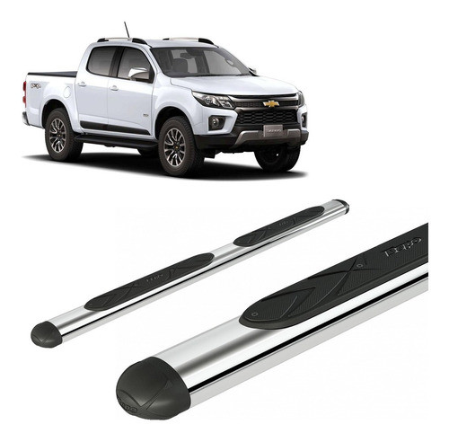 Estribos Oval Cromados Chevrolet S10 D/c 2012 + 0
