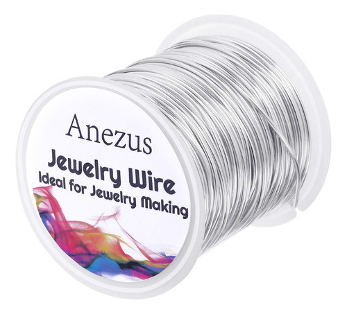 Alambre De Cobre 1mm #18 Para Joyeria 17m Plateado 0