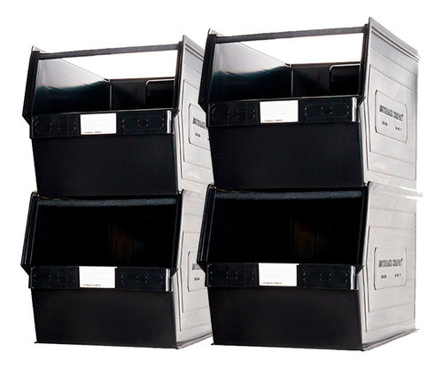 4 Gavetas Plásticas 4a5plz 50/45x30x30cm Storage Compat Ng 0