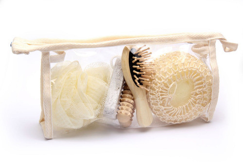 Set De  Spa Con Funda Cepillo Piedra Pomes Esponjas 0