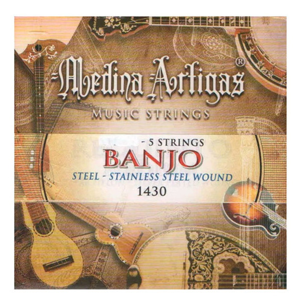 Encordado Medina Artigas 1430 Para Banjo Tenor 5 Cuerdas 0