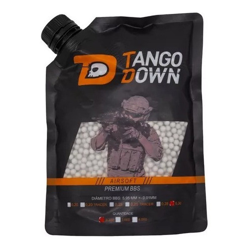Bb's 0,30g 3,350un. Airsoft Assault Series - Tango Down 0