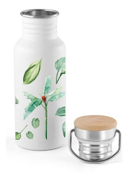Botella Termica Personalizada Frio/calor Con Tapa De Bambu 0 Botella Termica Personalizada Frio/calor Con Tapa De Bambu 0