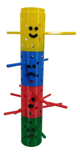 Juego Didáctico - Uniendo Cilindros (pack) - Impreso En 3d 0