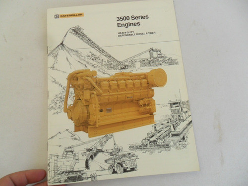 Folleto Caterpillar Motor 3500 Serie Antiguo Diesel Cat 0
