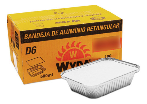 Embalagem De Alumínio Retangular 500ml D6 Fechamento Manual 0
