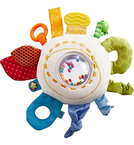 Haba Teether Cuddly Rainbow Juguete De Actividad Suave Redon 0