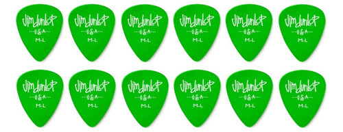 Palheta Dunlop Gel Média Fina Verde 12 Unidades 0