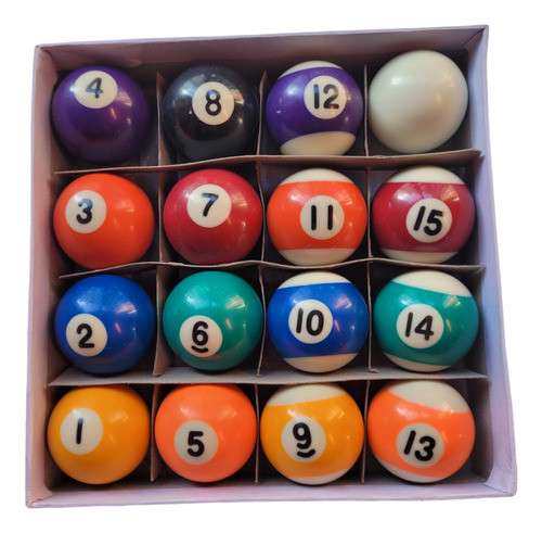 Juego Bolas De Pool Completo De 41mm En Caja 0