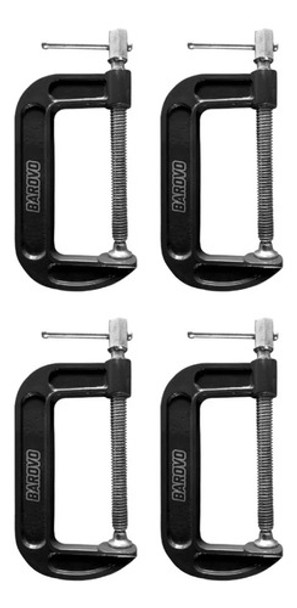 Prensa Sargento Tipo G 3 Pulgadas 75 Mm Fundicion Barovo X 4 0